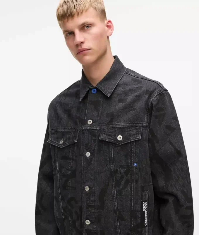 Allover-Monogramm-Jeansjacke Allover-Monogramm-Jeansjacke