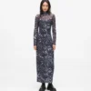 Allover-Print-Kleid aus Mesh Allover-Print-Kleid aus Mesh