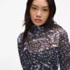 Allover-Print-Kleid aus Mesh Allover-Print-Kleid aus Mesh