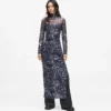 Allover-Print-Kleid aus Mesh Allover-Print-Kleid aus Mesh