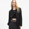 Blazer mit Denim-Einsatz Blazer mit Denim-Einsatz