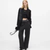 Blazer mit Denim-Einsatz Blazer mit Denim-Einsatz