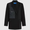 Blazer mit Denim-Einsatz Blazer mit Denim-Einsatz