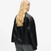 Bomberjacke aus Kunstleder