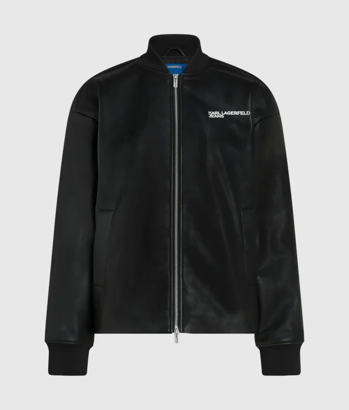 Bomberjacke aus Kunstleder