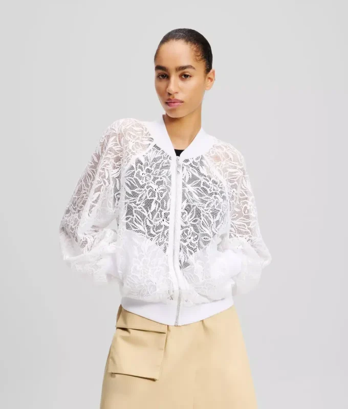 BOMBERJACKE MIT ORCHIDEENSTICKEREI BOMBERJACKE MIT ORCHIDEENSTICKEREI