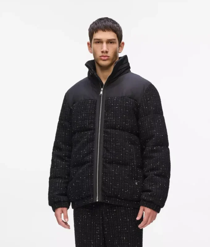 Bouclé-Daunenjacke