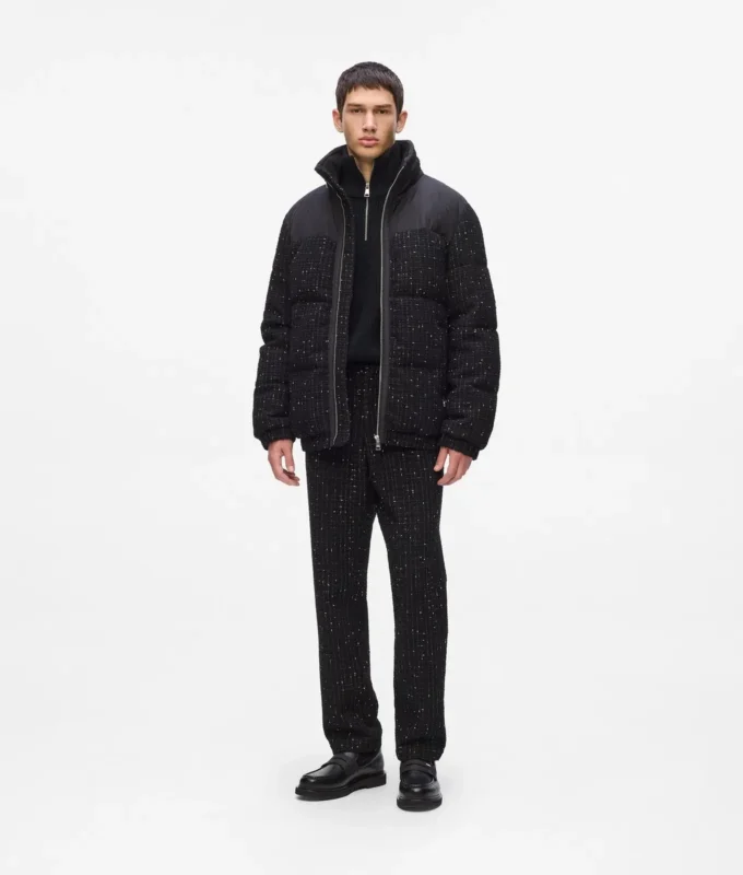 Bouclé-Daunenjacke