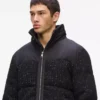 Bouclé-Daunenjacke