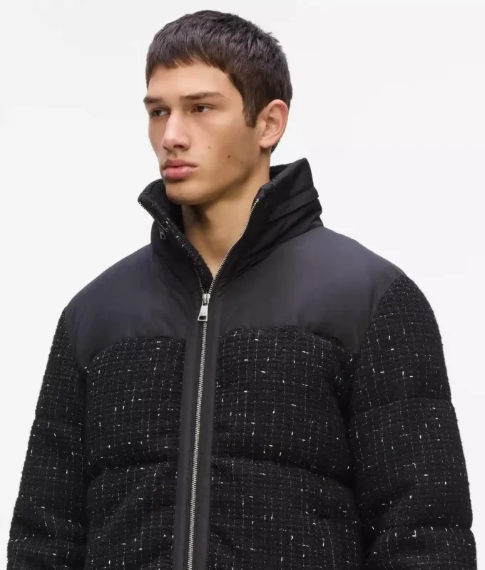 Bouclé-Daunenjacke