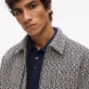 Bouclé-Tweedjacke mit Reißverschluss