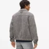 Bouclé-Tweedjacke mit Reißverschluss