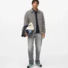 Bouclé-Tweedjacke mit Reißverschluss