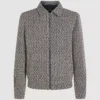 Bouclé-Tweedjacke mit Reißverschluss