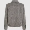 Bouclé-Tweedjacke mit Reißverschluss