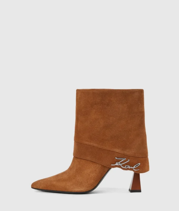 Debutante-Stiefeletten mit umgeschlagenem Schaft Debutante-Stiefeletten mit umgeschlagenem Schaft
