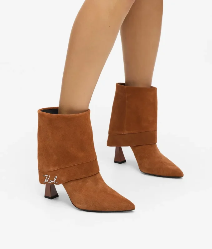 Debutante-Stiefeletten mit umgeschlagenem Schaft Debutante-Stiefeletten mit umgeschlagenem Schaft
