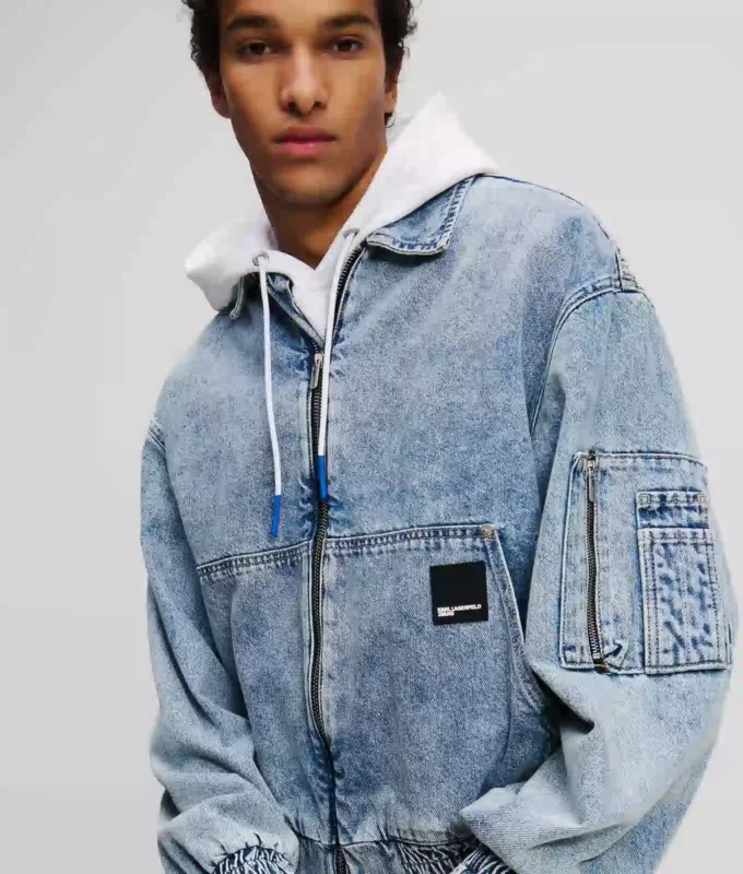 DENIM-BOMBERJACKE