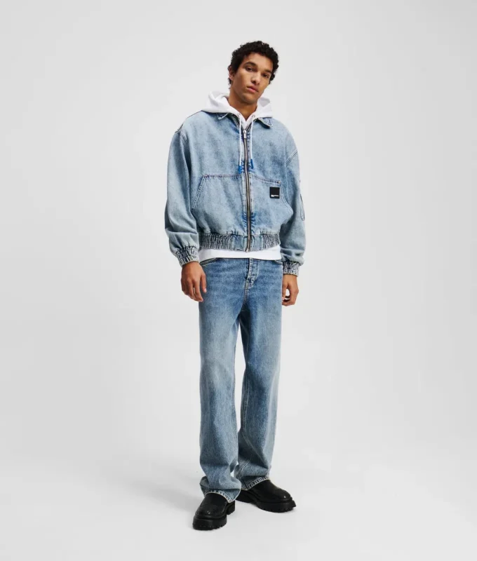 DENIM-BOMBERJACKE