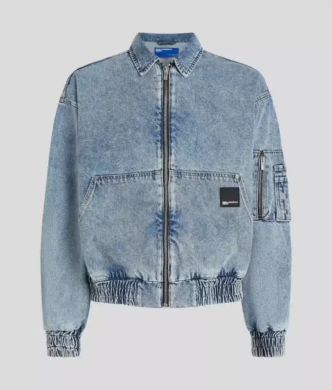 DENIM-BOMBERJACKE
