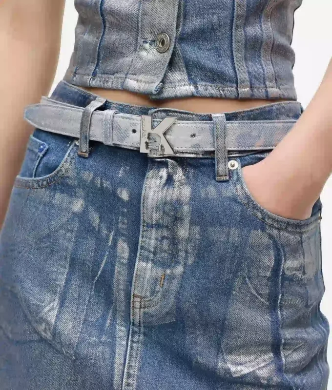 Denim-Gürtel mit K-Logo Denim-Gürtel mit K-Logo