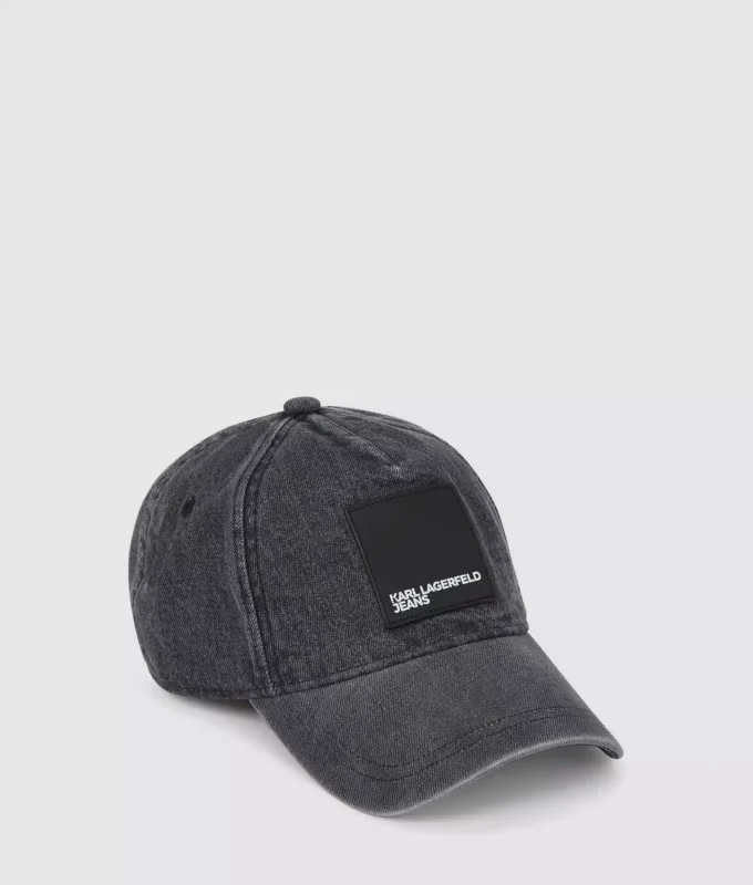 Denim-Kappe mit Box-Logo Denim-Kappe mit Box-Logo