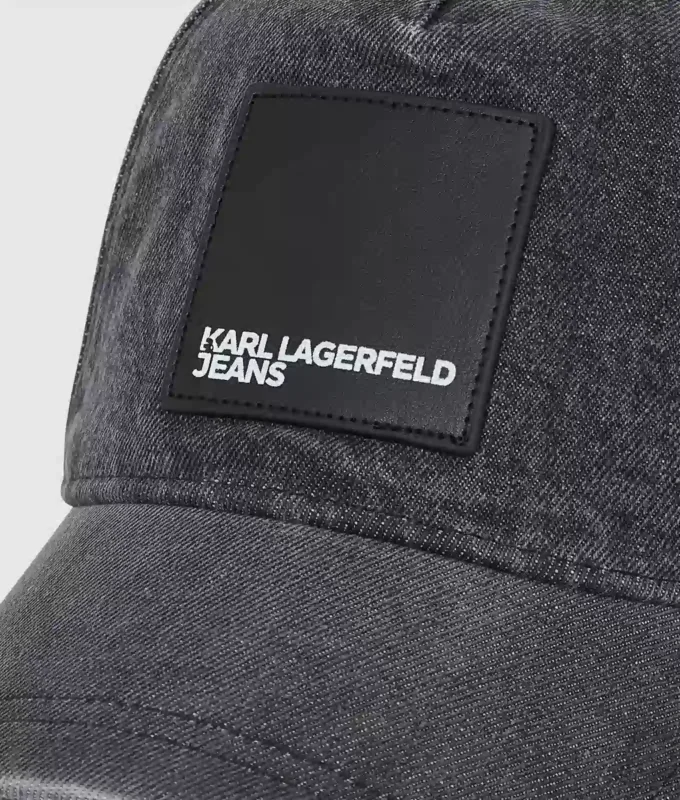 Denim-Kappe mit Box-Logo Denim-Kappe mit Box-Logo