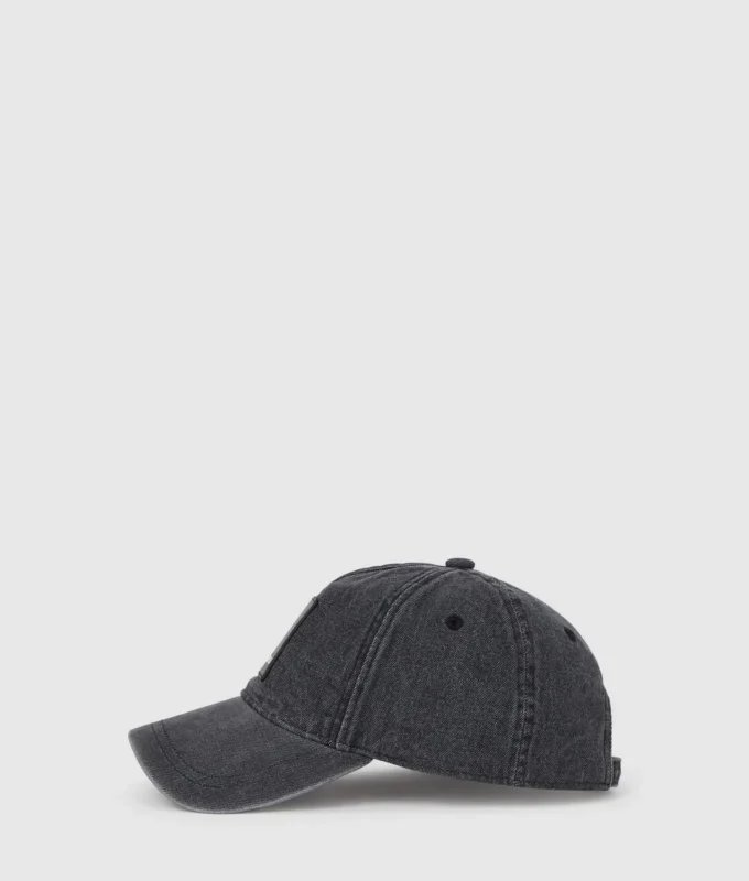 Denim-Kappe mit Box-Logo Denim-Kappe mit Box-Logo