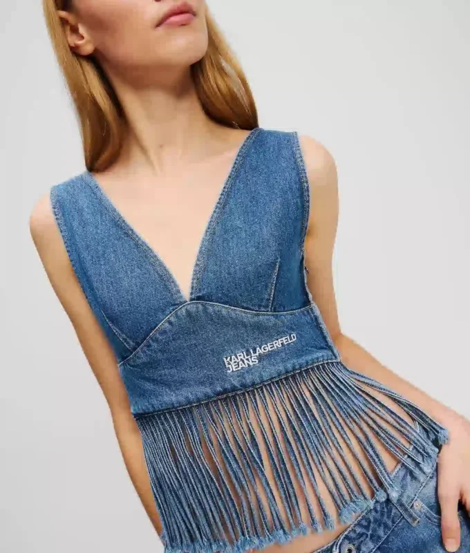 DENIM-TOP MIT FRANSEN DENIM-TOP MIT FRANSEN