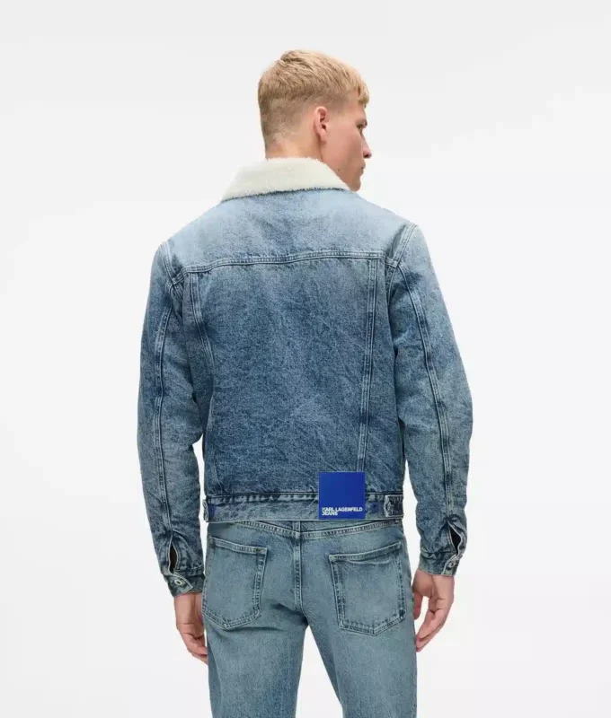 Denimjacke aus Lammfell