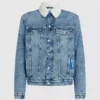 Denimjacke aus Lammfell