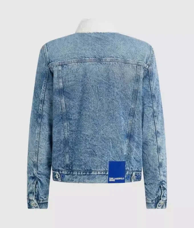 Denimjacke aus Lammfell