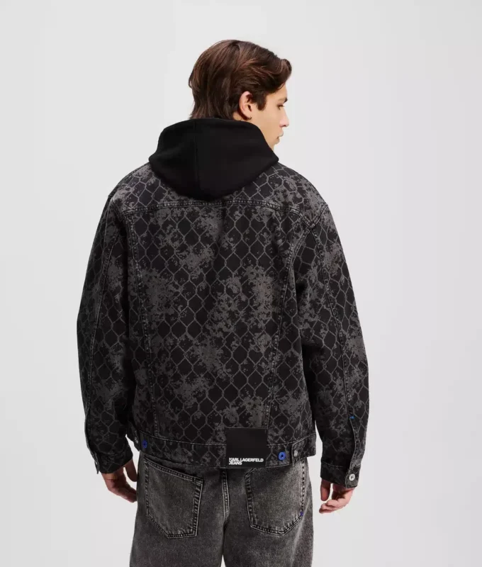 DENIMJACKE MIT ALLOVER-PRINT