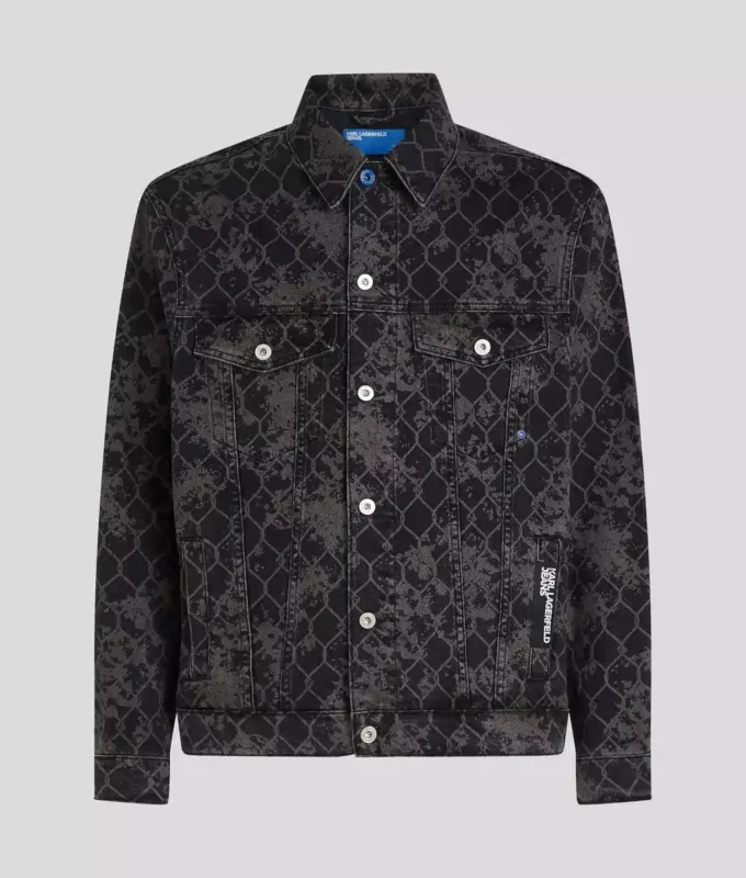 DENIMJACKE MIT ALLOVER-PRINT