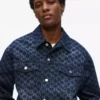 Denimjacke mit durchgehendem Monogramm-Print