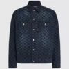 Denimjacke mit durchgehendem Monogramm-Print