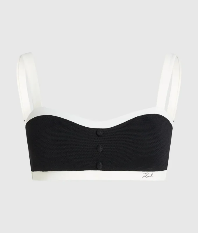 EINFARBIGES BANDEAU-BIKINI-OBERTEIL EINFARBIGES BANDEAU-BIKINI-OBERTEIL