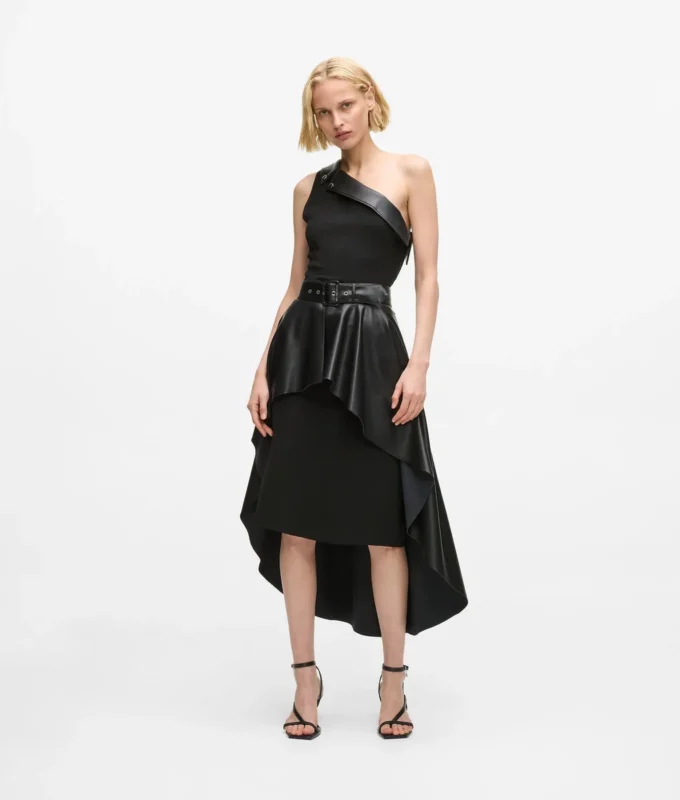 Einseitiges Biker-Kleid Einseitiges Biker-Kleid