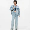 Entspannte Jeans mit Naht und mittlerer Leibhöhe