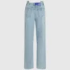 Entspannte Jeans mit Naht und mittlerer Leibhöhe
