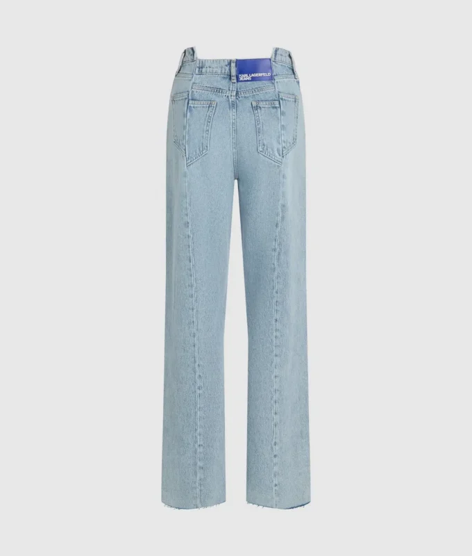 Entspannte Jeans mit Naht und mittlerer Leibhöhe