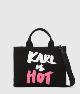 Exklusive mittelgroße Tragetasche „Karl is hot“