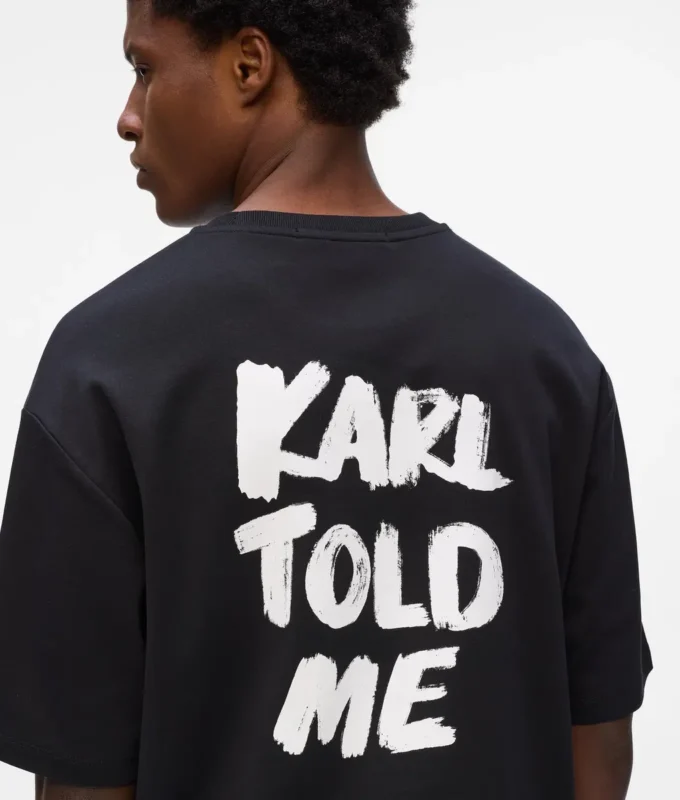Exklusives, locker geschnittenes T-Shirt „Karl told me” Exklusives, locker geschnittenes T-Shirt „Karl told me”