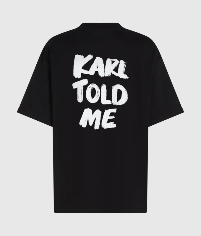 Exklusives, locker geschnittenes T-Shirt „Karl told me” Exklusives, locker geschnittenes T-Shirt „Karl told me”