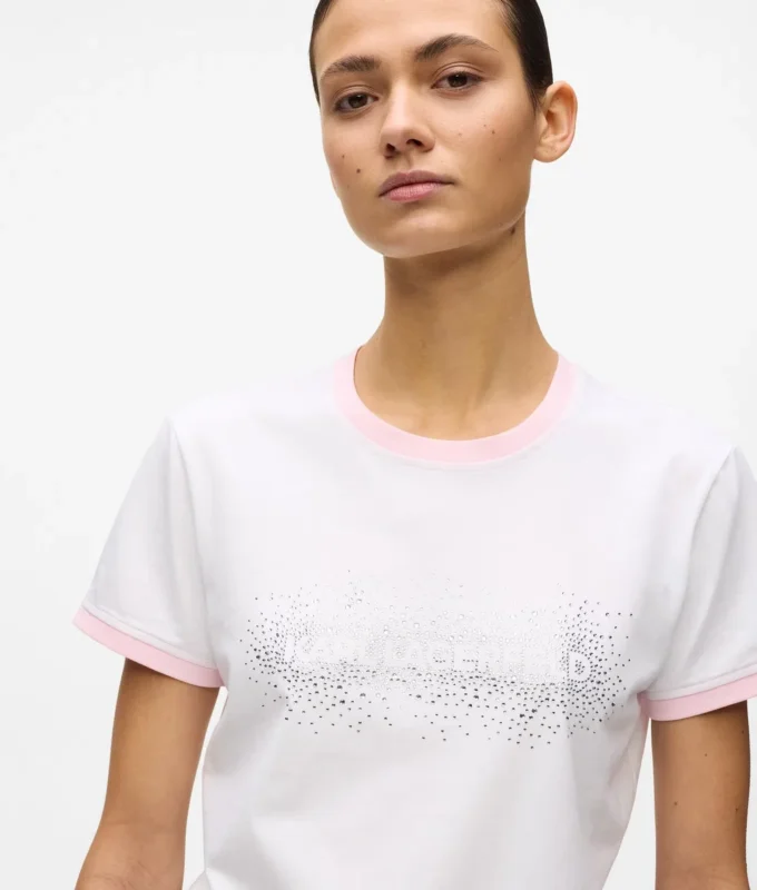 Exklusives T-Shirt mit Strass-Logo