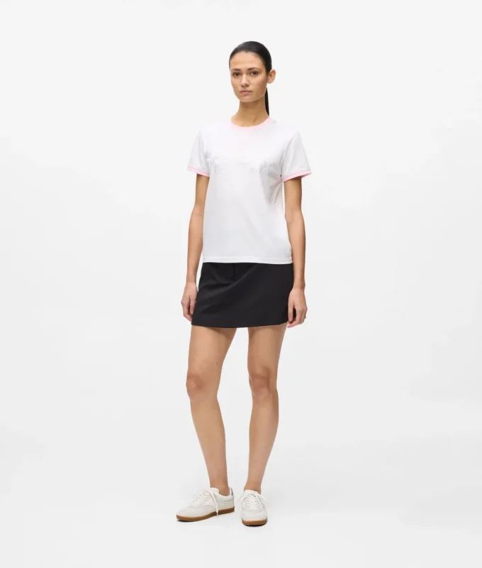Exklusives T-Shirt mit Strass-Logo