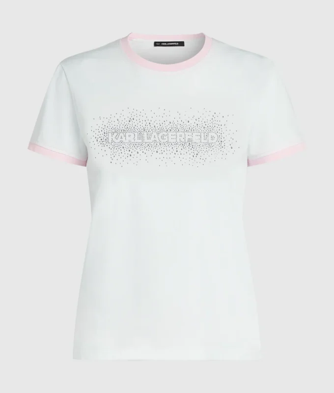Exklusives T-Shirt mit Strass-Logo