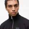 Fleece-Sweatshirt mit halbem Reißverschluss Fleece-Sweatshirt mit halbem Reißverschluss
