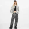 Gebleichtes Denimhemd Gebleichtes Denimhemd