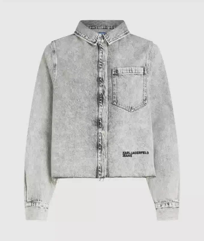 Gebleichtes Denimhemd Gebleichtes Denimhemd